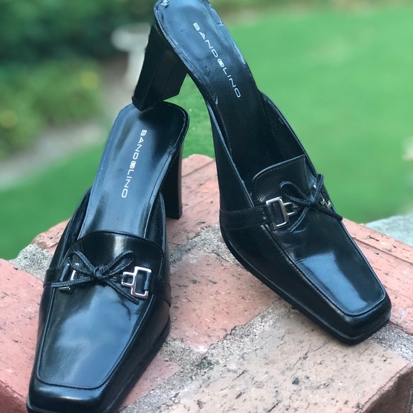 BANDOLINO "Incharge" Black Leather Mules - Picture 6 of 6